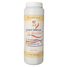 COAT SHIELD - Canine Dry Powder and Gentle Skin Cleanser for Allergies and Irritation for Dogs | Alleviate Odors and Itchiness | Holistic Remedy COAT SHIELD - Canine Dry Powder and Gentle Skin Cleanser for Allergies and Irritation for Dogs | Alleviate Odors and Itchiness | Holistic Remedy